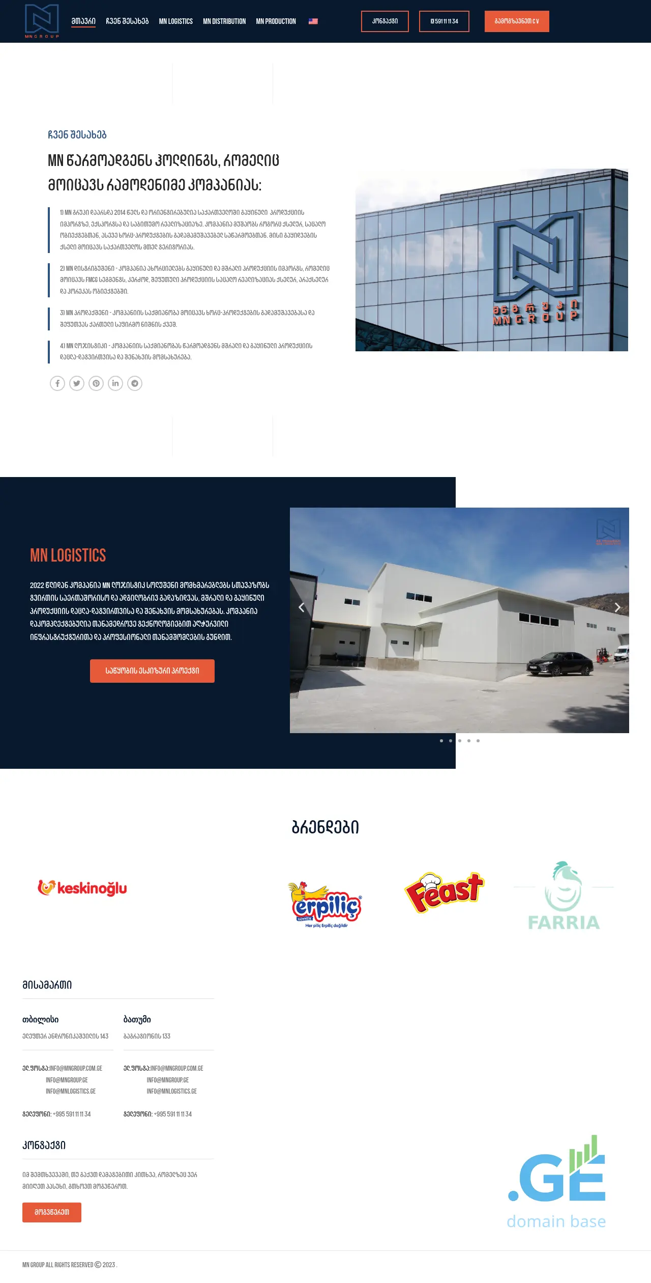 Screenshot of the site mngroup.ge