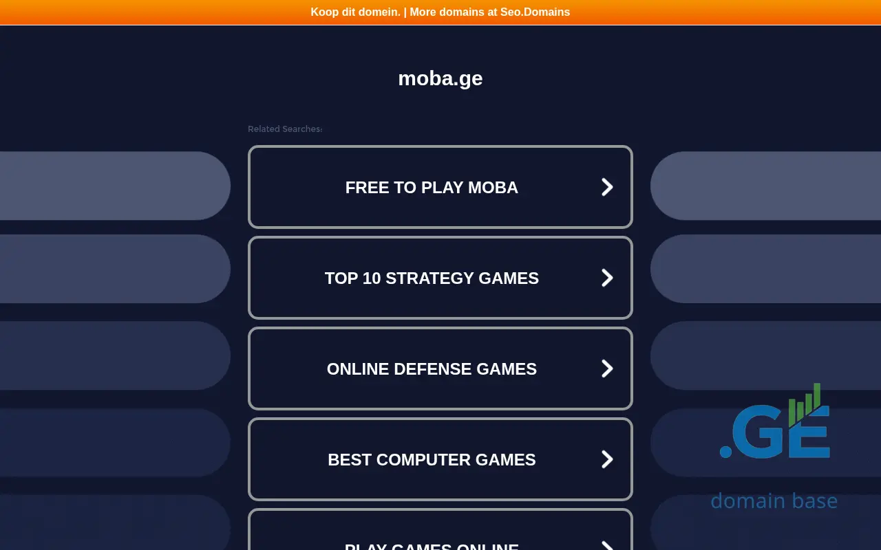 Screenshot of the site moba.ge
