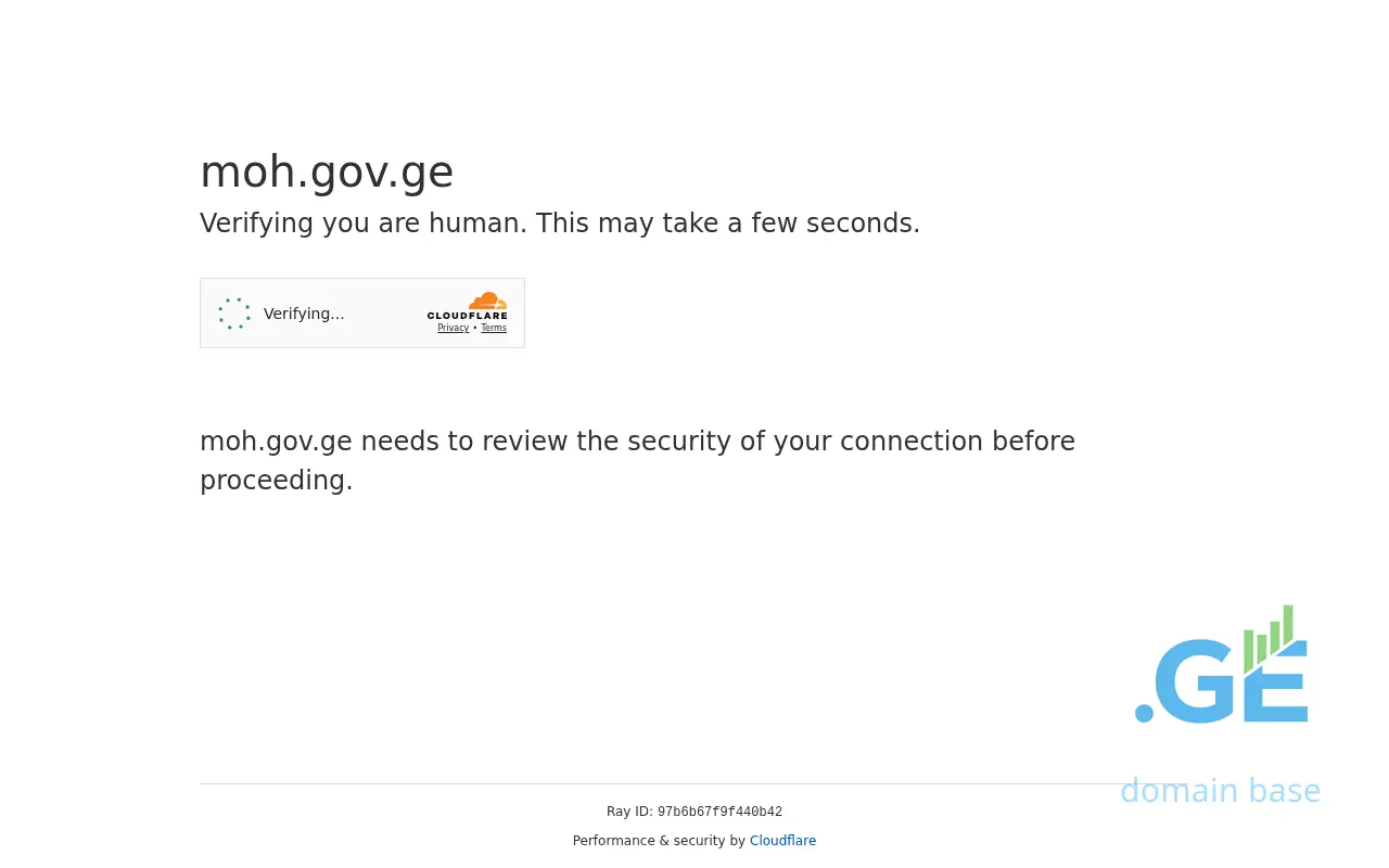 Screenshot of the site moh.gov.ge