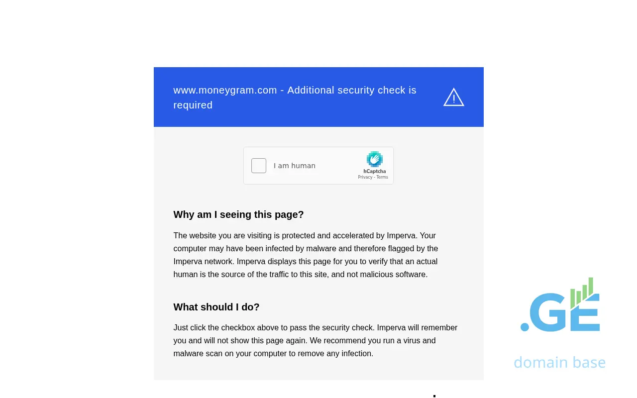Screenshot of the site moneygram.ge