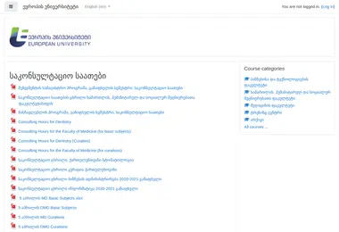Screenshot of moodle.edu.ge