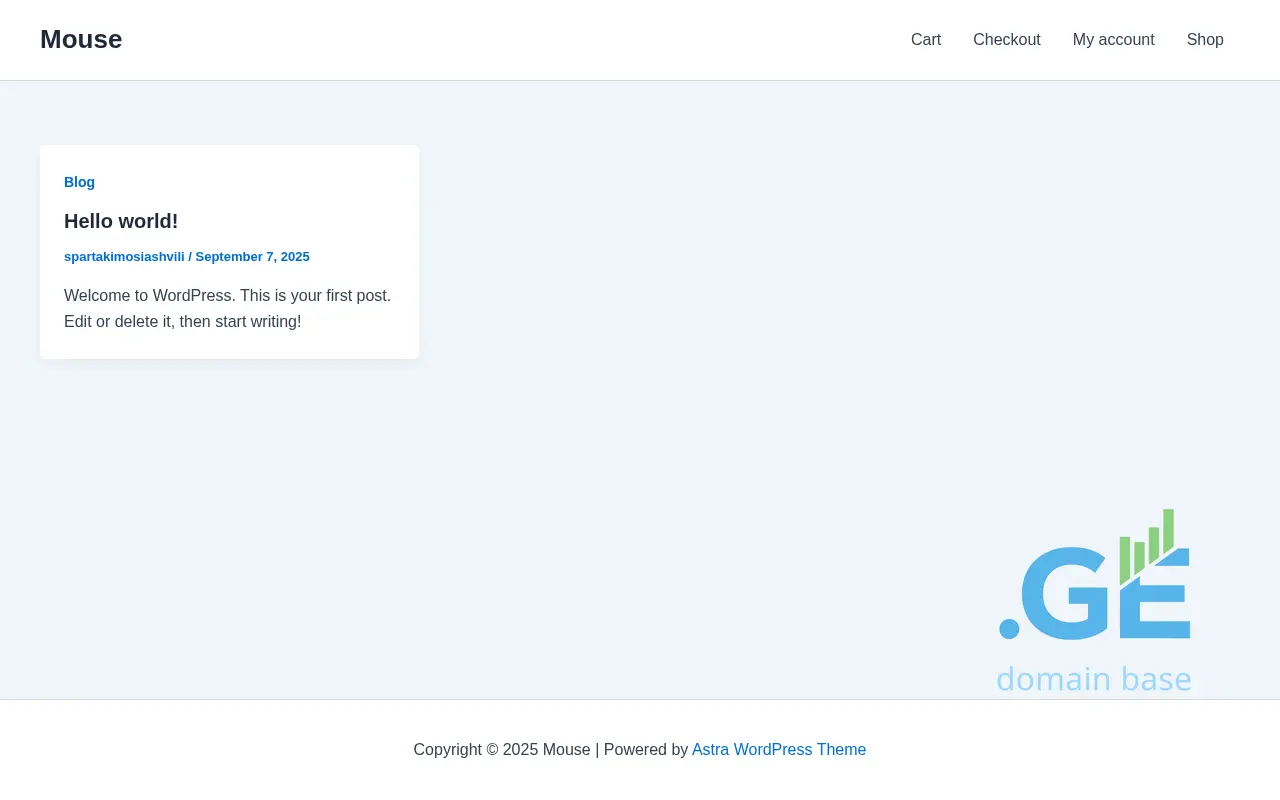 Screenshot of the site mouse.com.ge