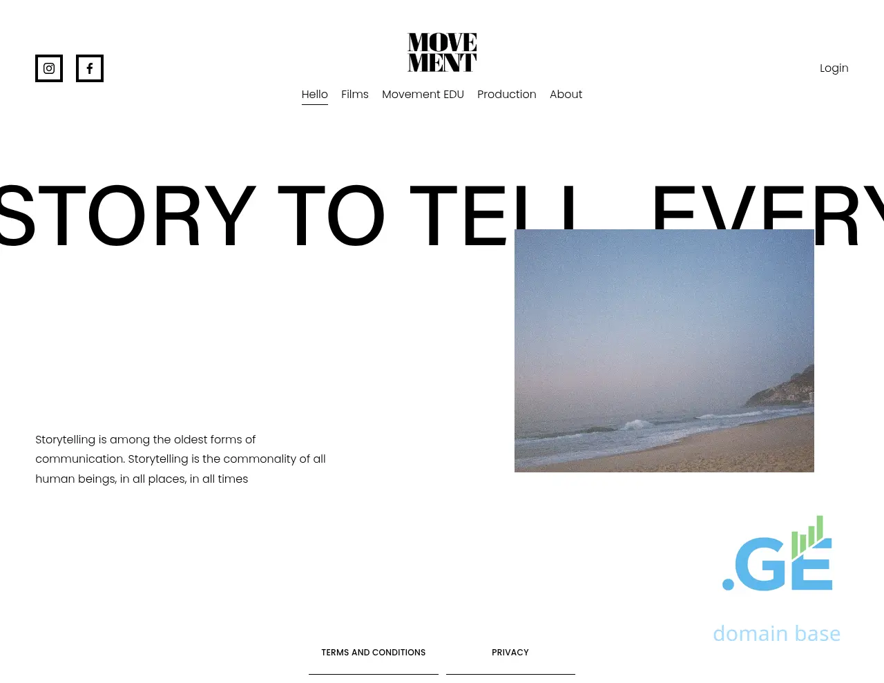Screenshot of the site movement.com.ge