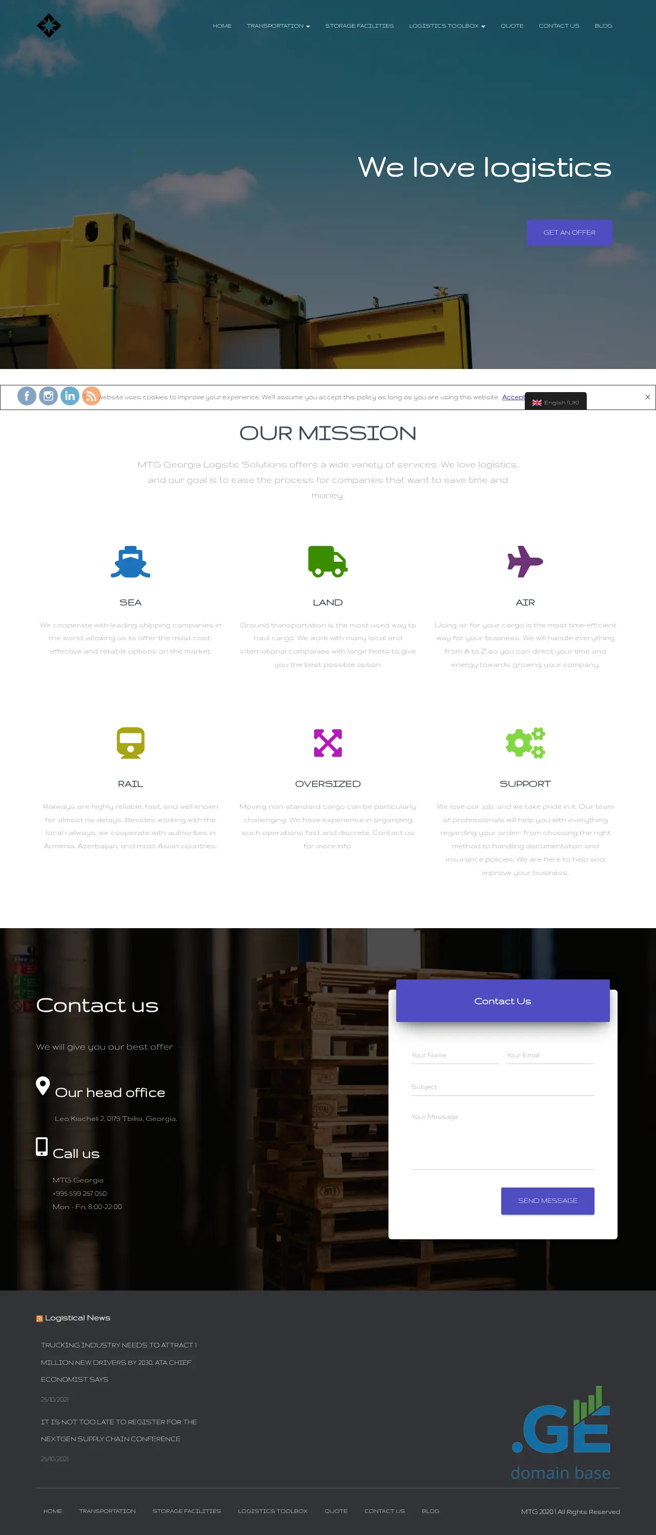 Screenshot of the site mtggeorgia.ge