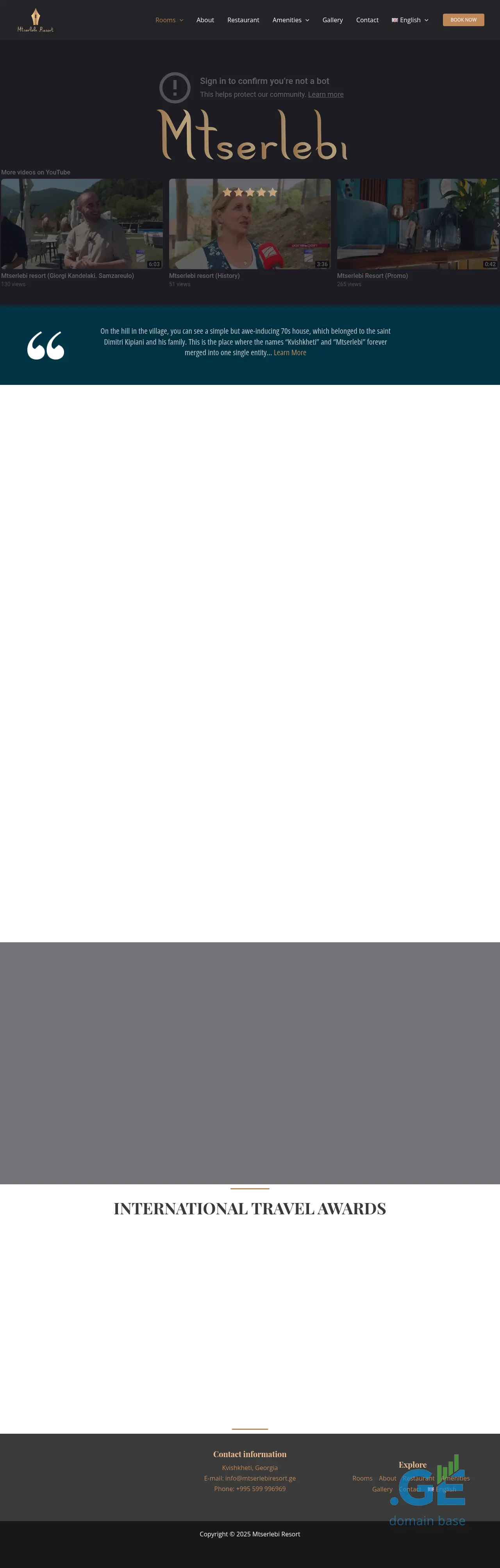 Screenshot of the site mtserlebi.ge