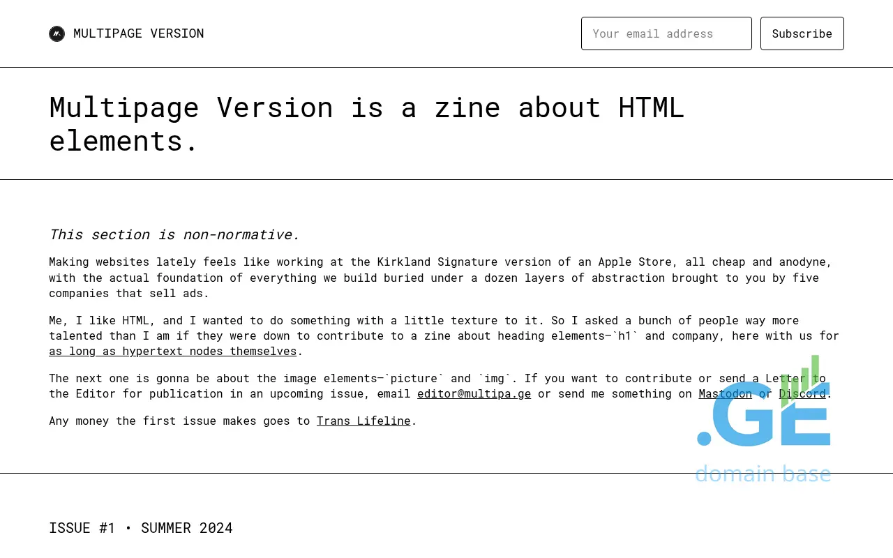 Screenshot of the site multipa.ge