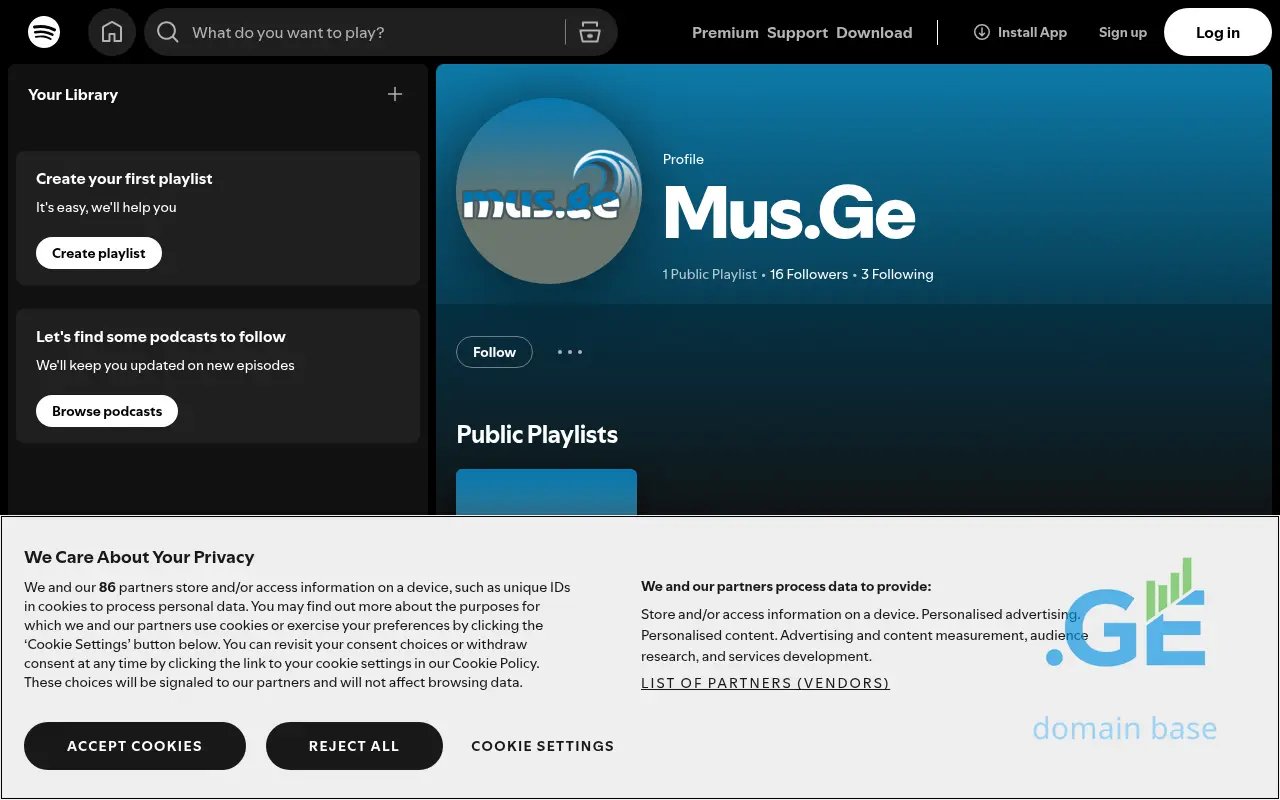 Screenshot of the site mus.ge
