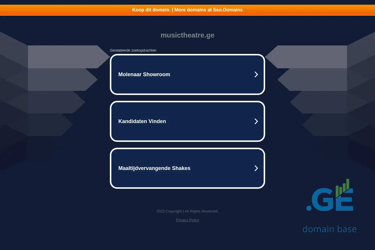 Screenshot of the site musictheatre.ge