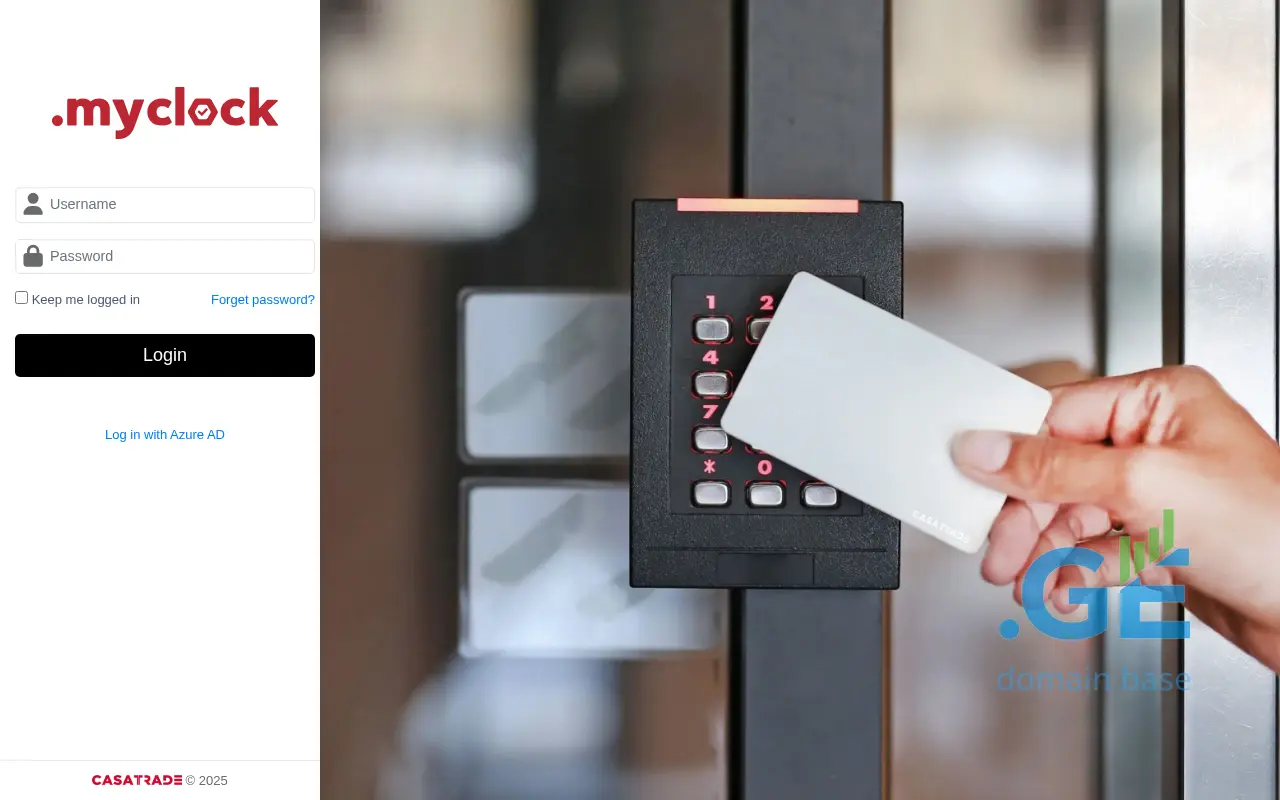 Screenshot of the site myclock.ge