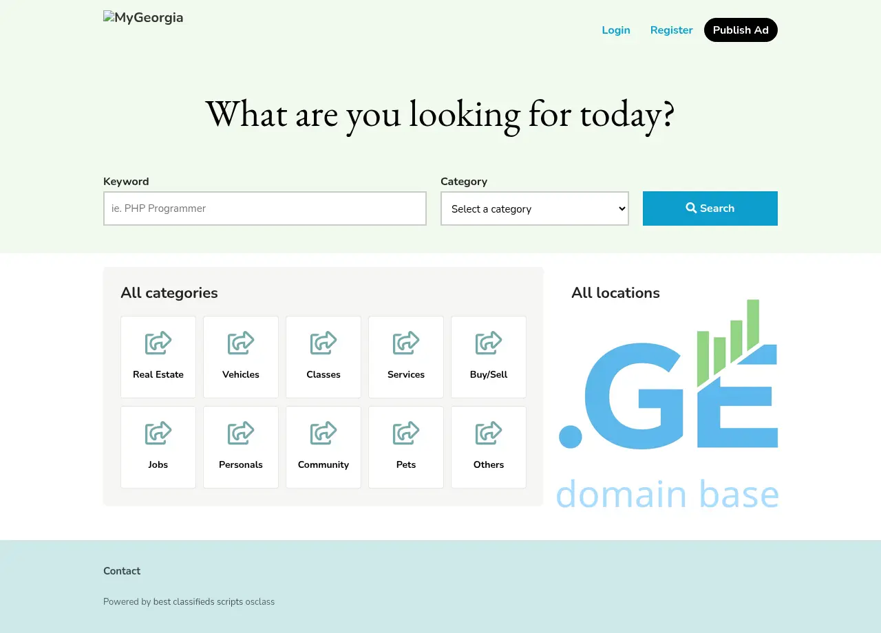 Screenshot of the site mygeorgia.ge
