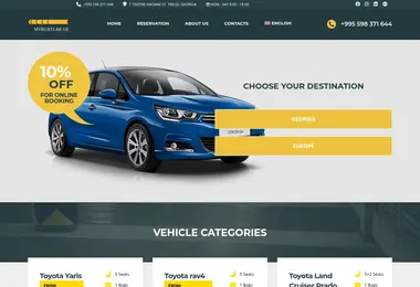 Screenshot of myrentcar.ge