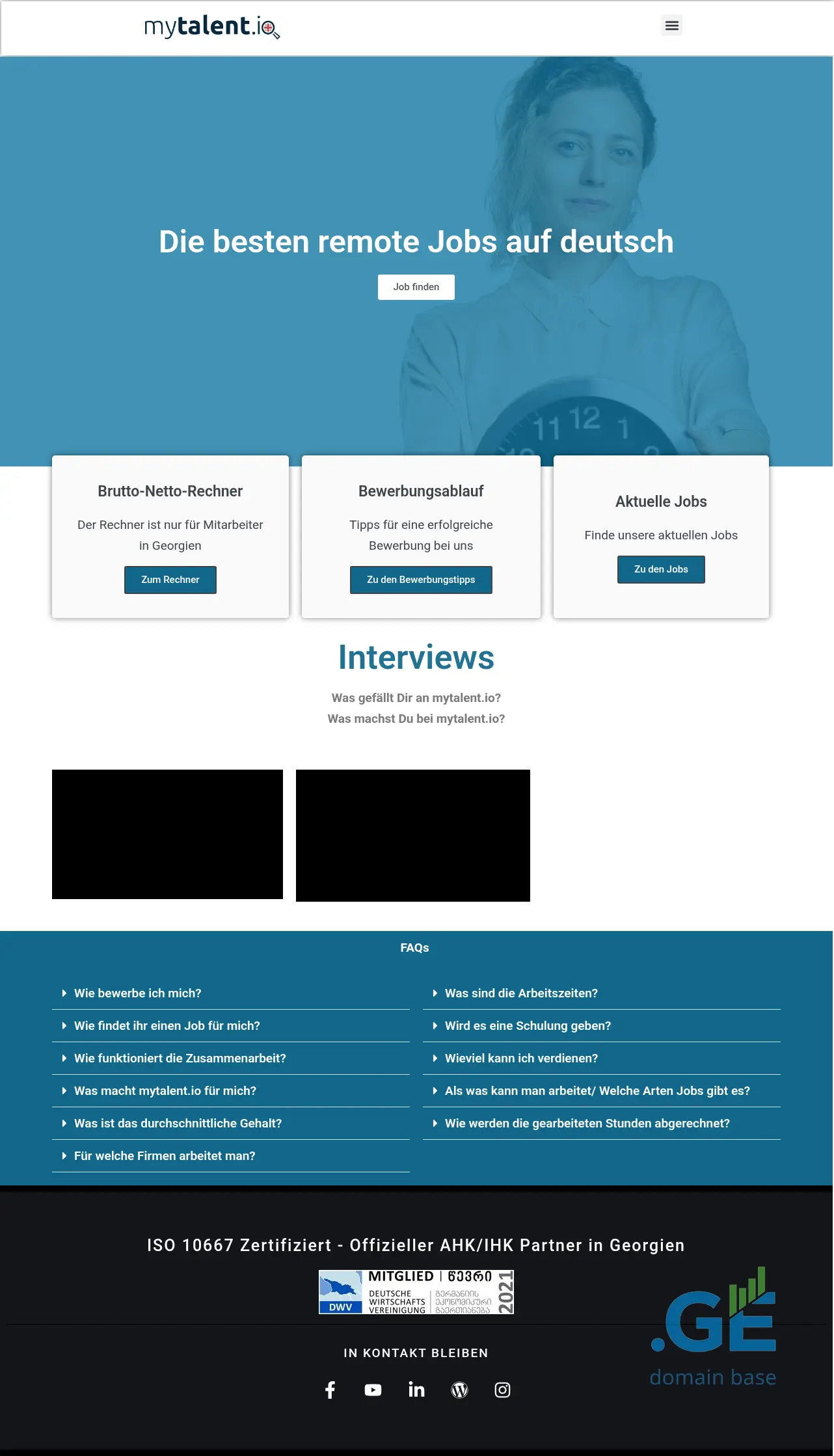 Screenshot of the site mytalent.ge