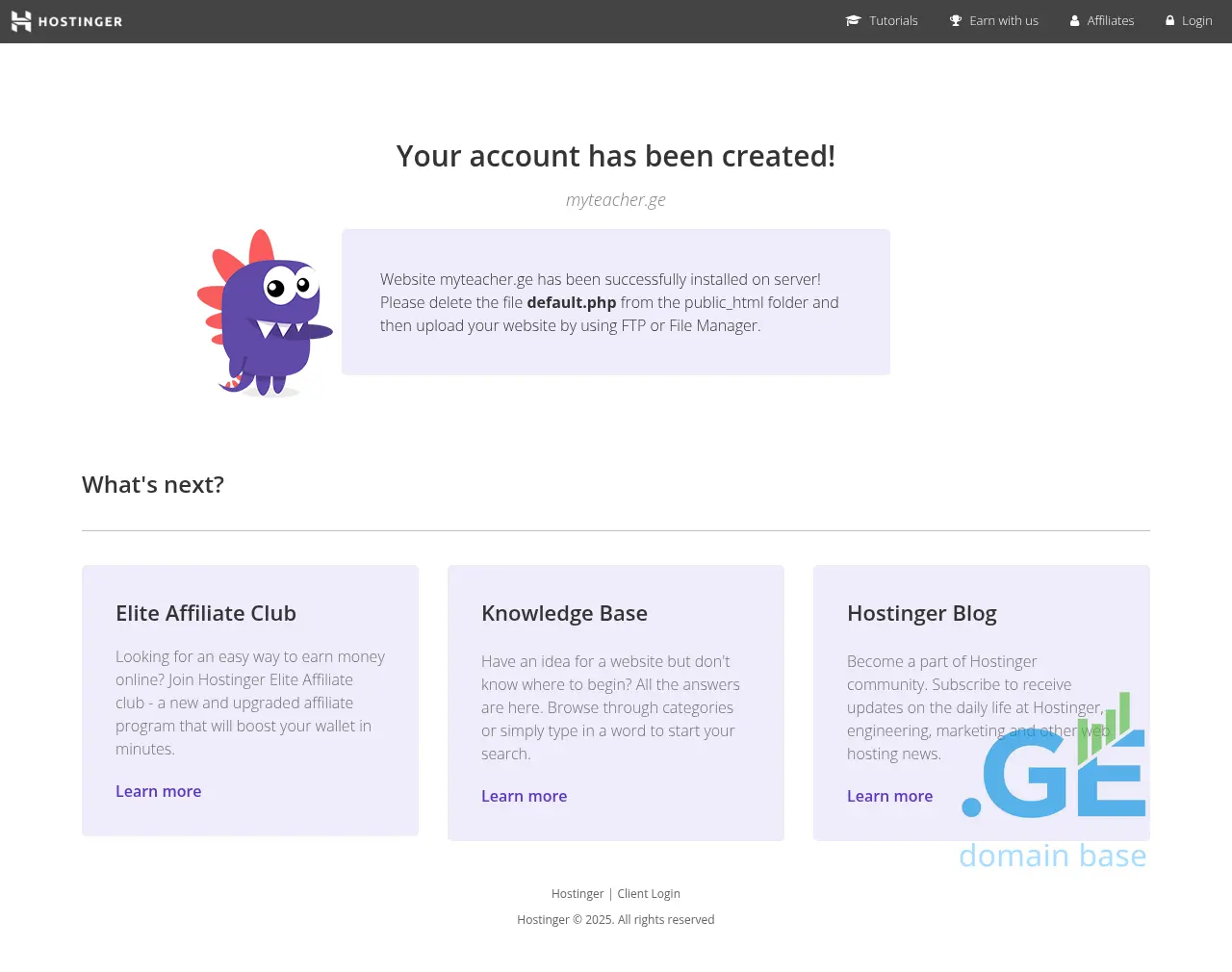 Screenshot of the site myteacher.ge