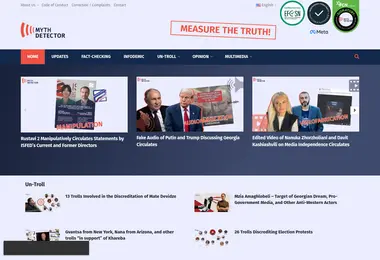 Screenshot of mythdetector.ge