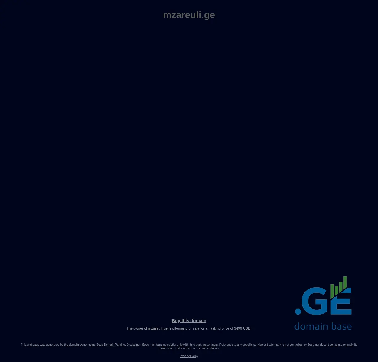 Screenshot of the site mzareuli.ge