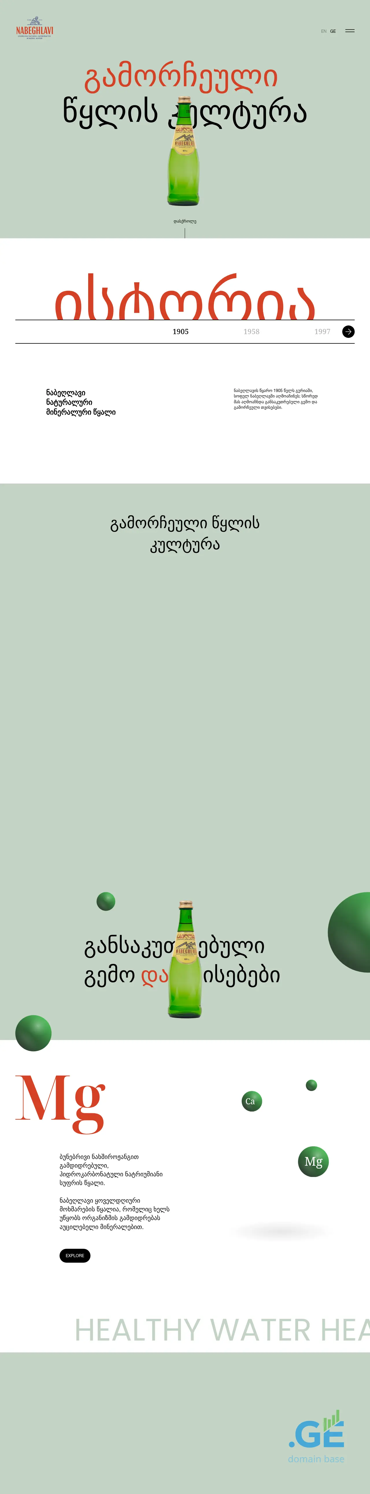 Screenshot of the site nabeghlavi.ge
