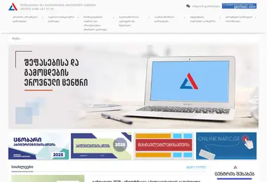 Screenshot of naec.ge