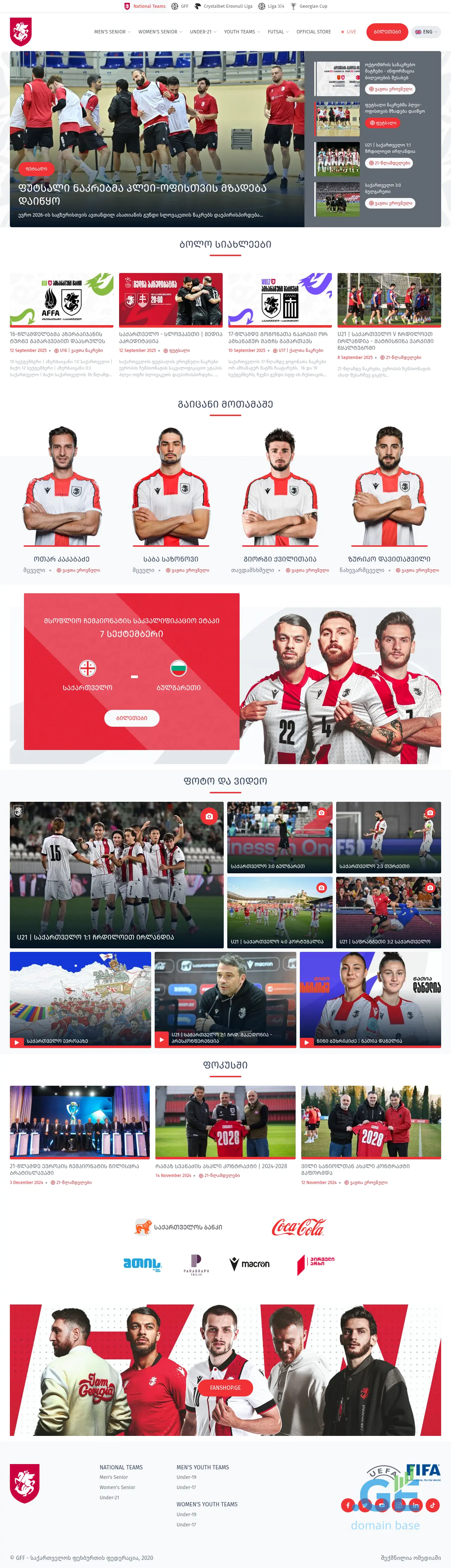 Screenshot of the site nakrebi.ge