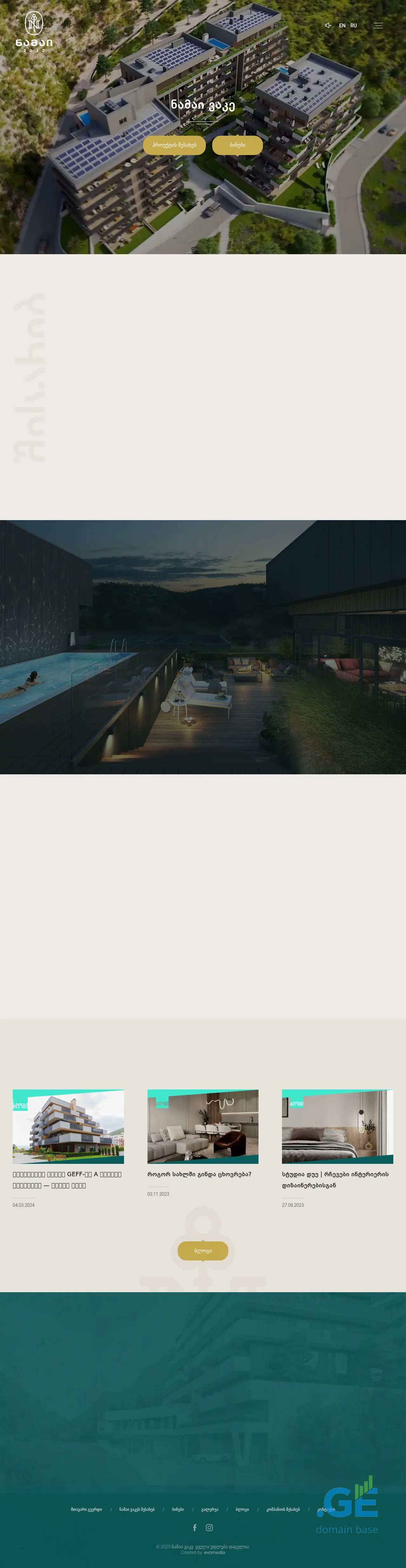 Screenshot of the site namaivake.ge