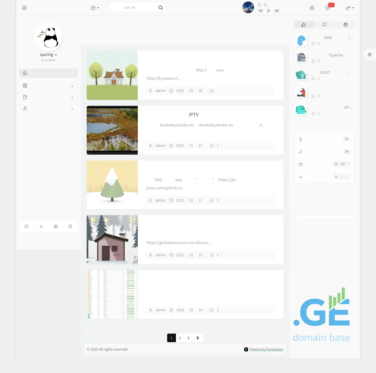 Screenshot of the site nas.ge