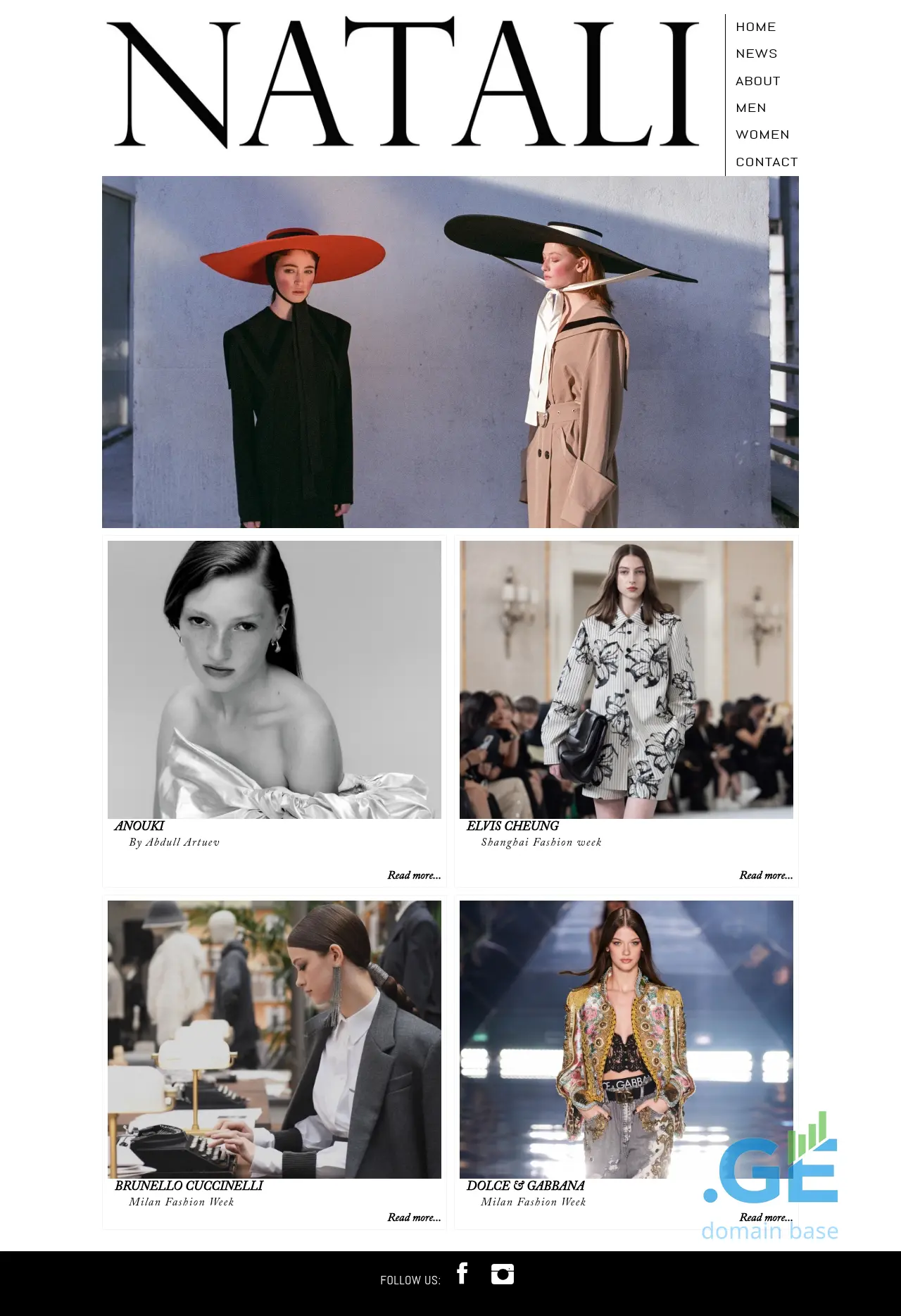 Screenshot of the site natalimodels.ge