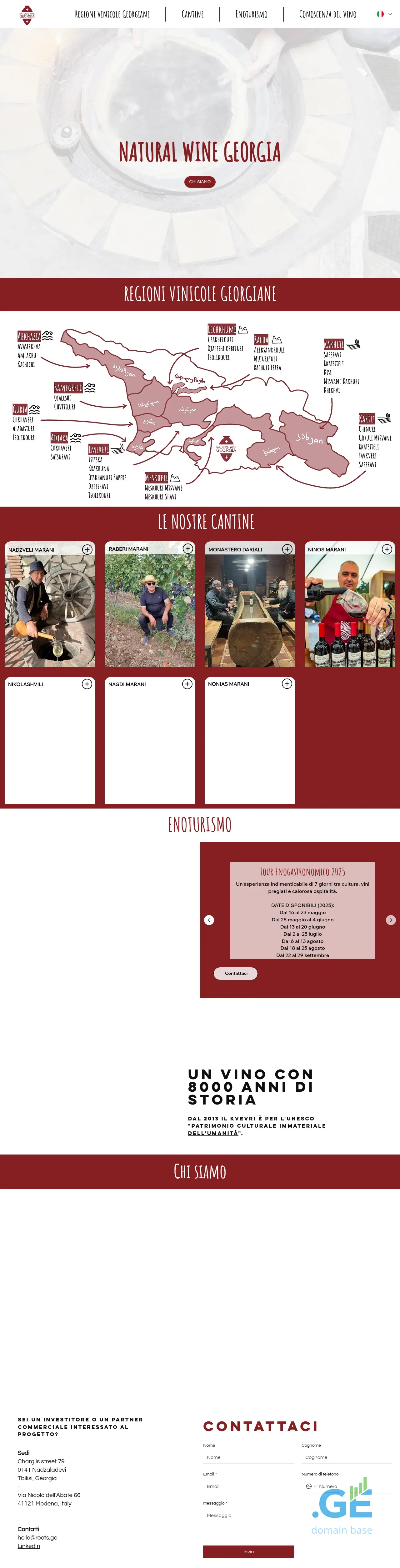Screenshot of the site naturalwine.ge
