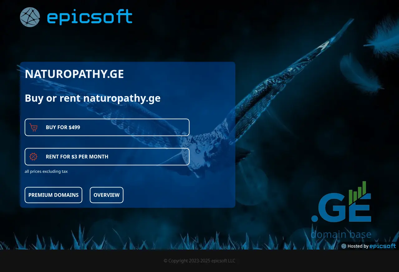 Screenshot of the site naturopathy.ge