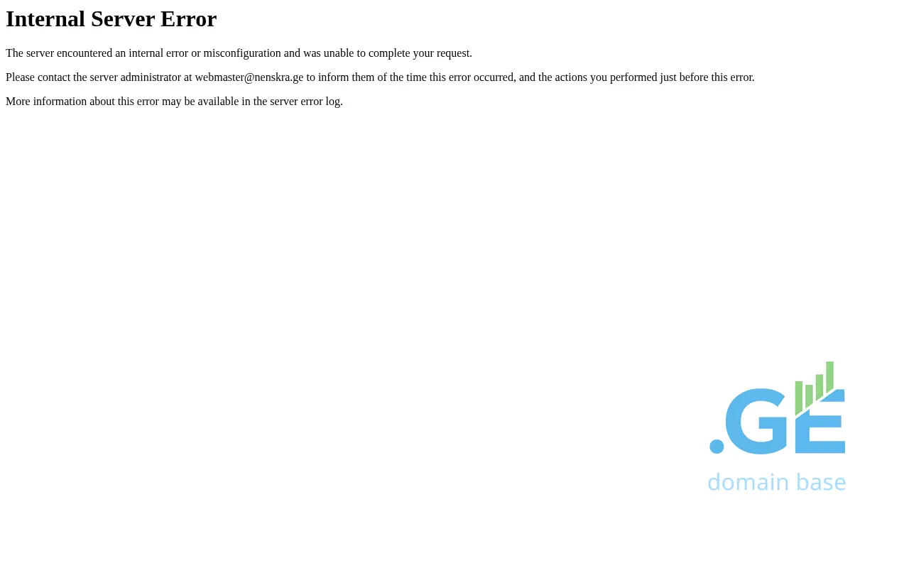 Screenshot of the site nenskra.ge