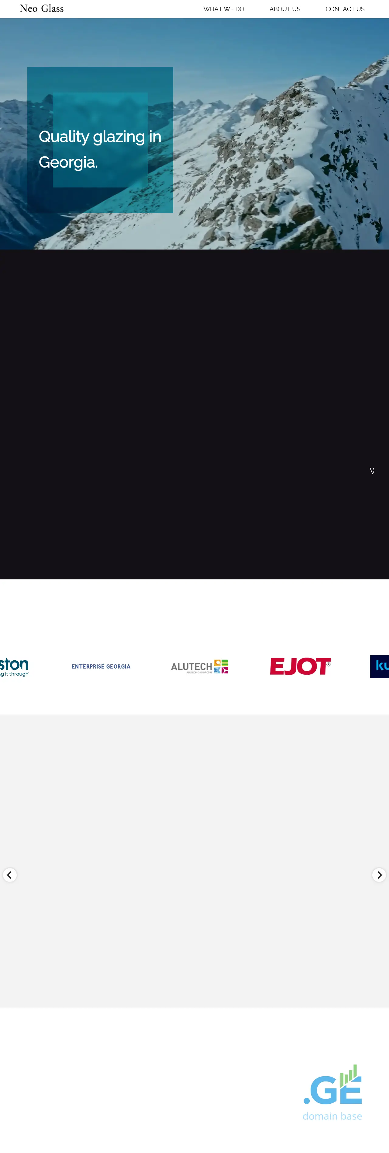 Screenshot of the site neoglass.ge