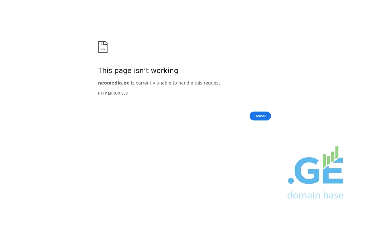 Screenshot of the site neomedia.ge
