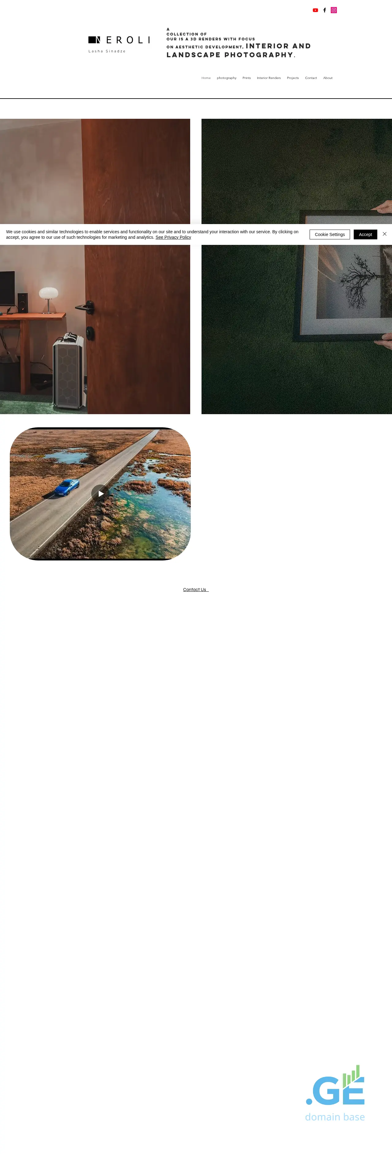 Screenshot of the site neroli.ge