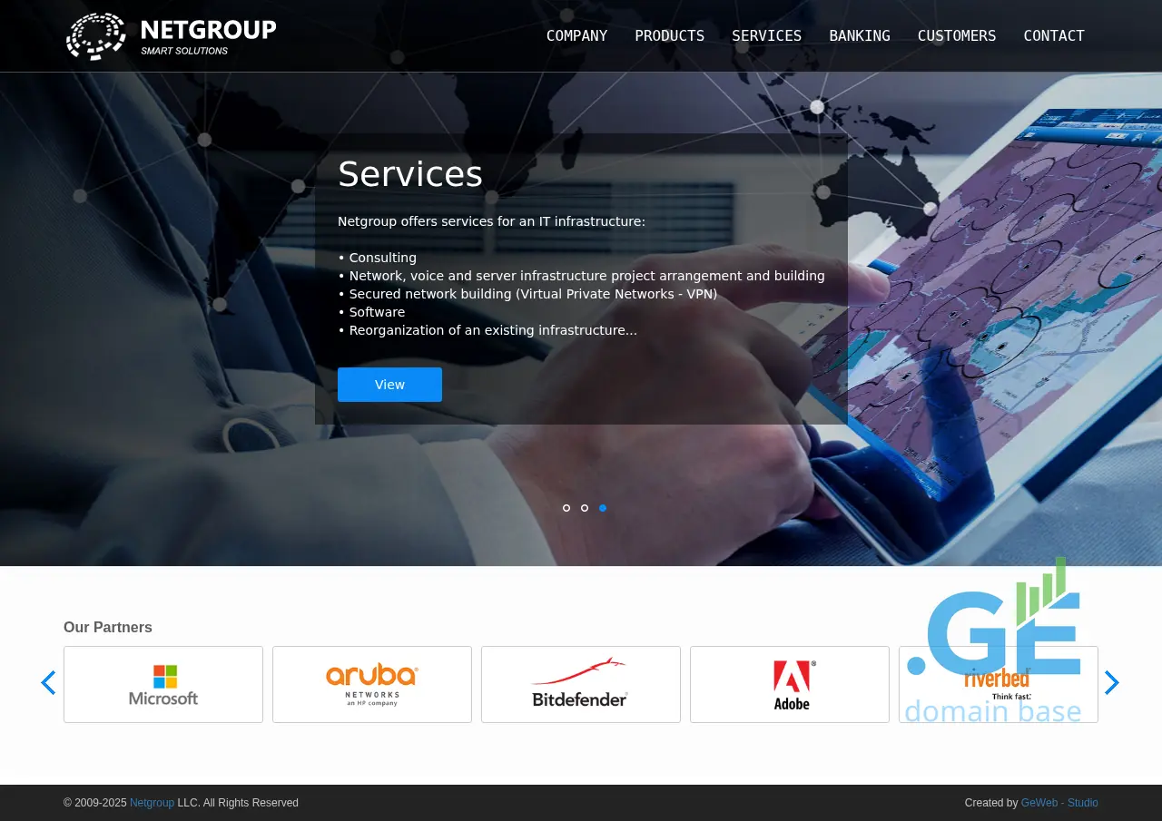 Screenshot of the site netgroup.ge