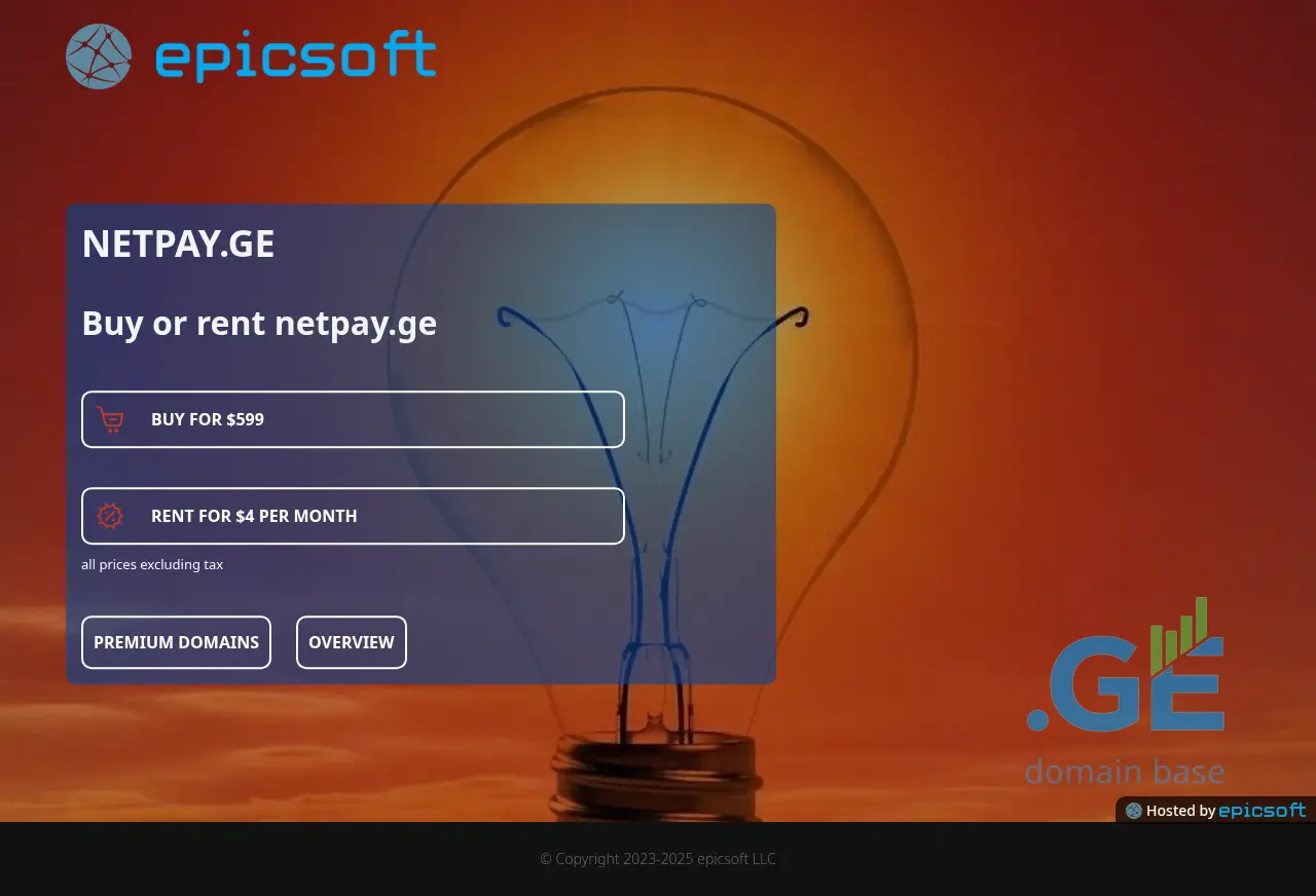 Screenshot of the site netpay.ge