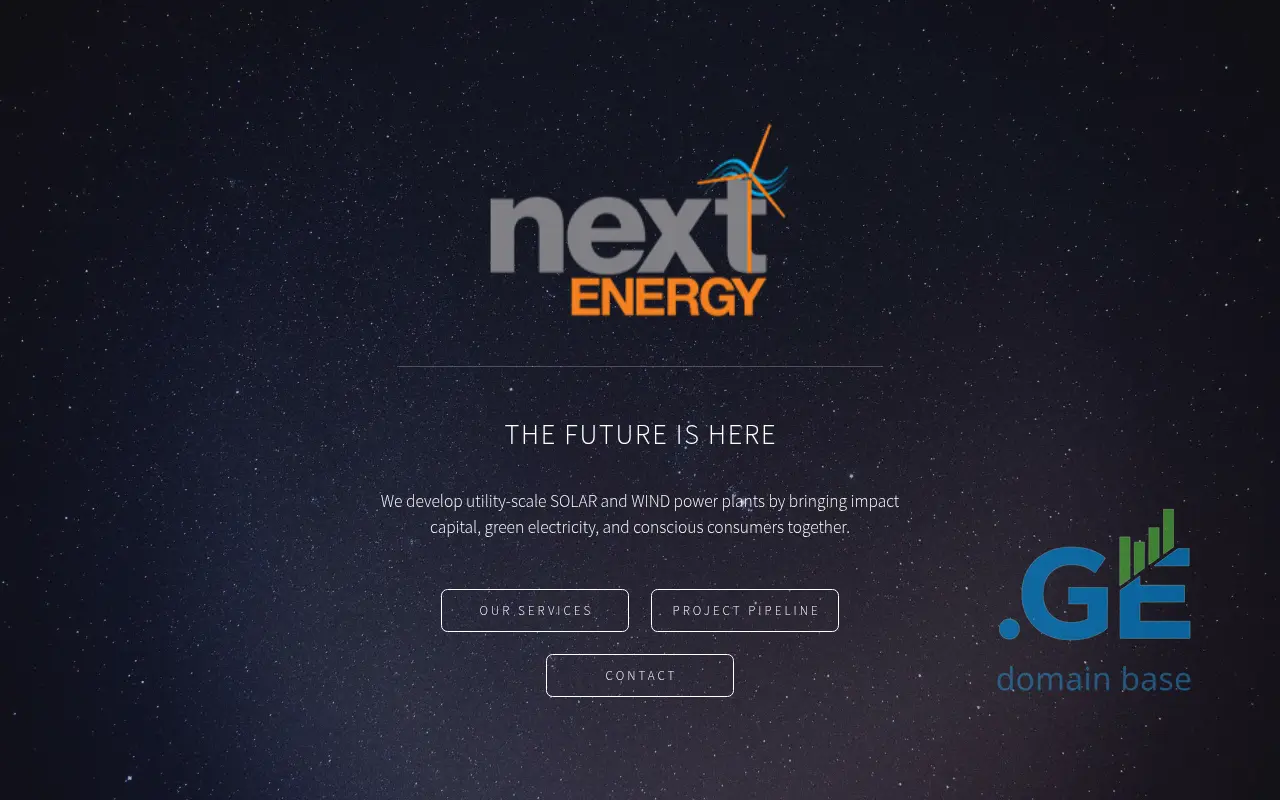 Screenshot of the site nextenergy.ge