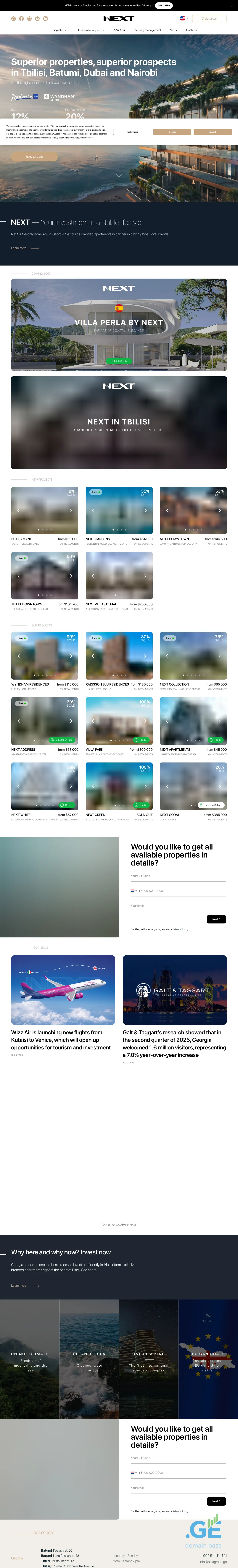 Screenshot of the site nextgroup.ge