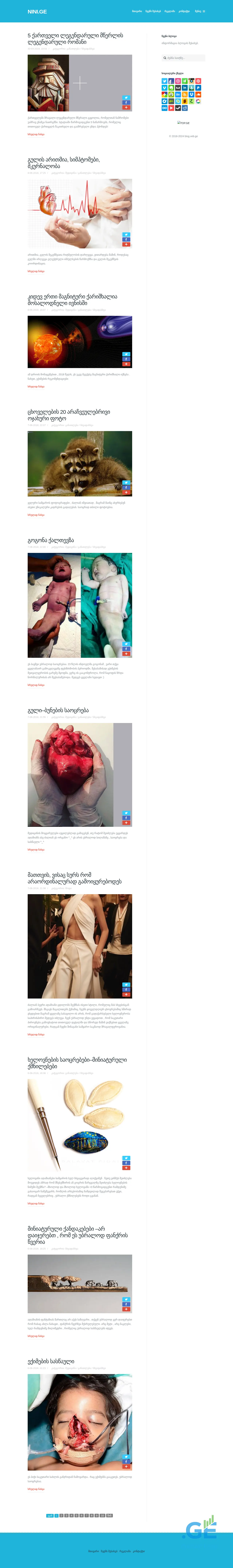 Screenshot of the site nini.ge