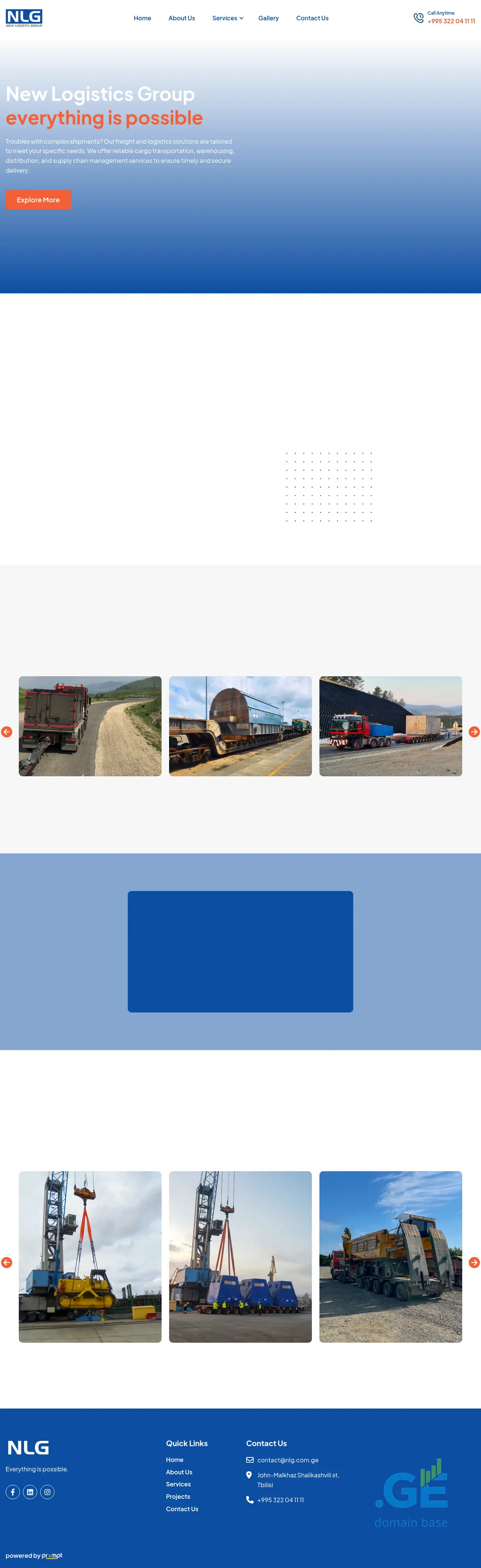 Screenshot of the site nlg.com.ge
