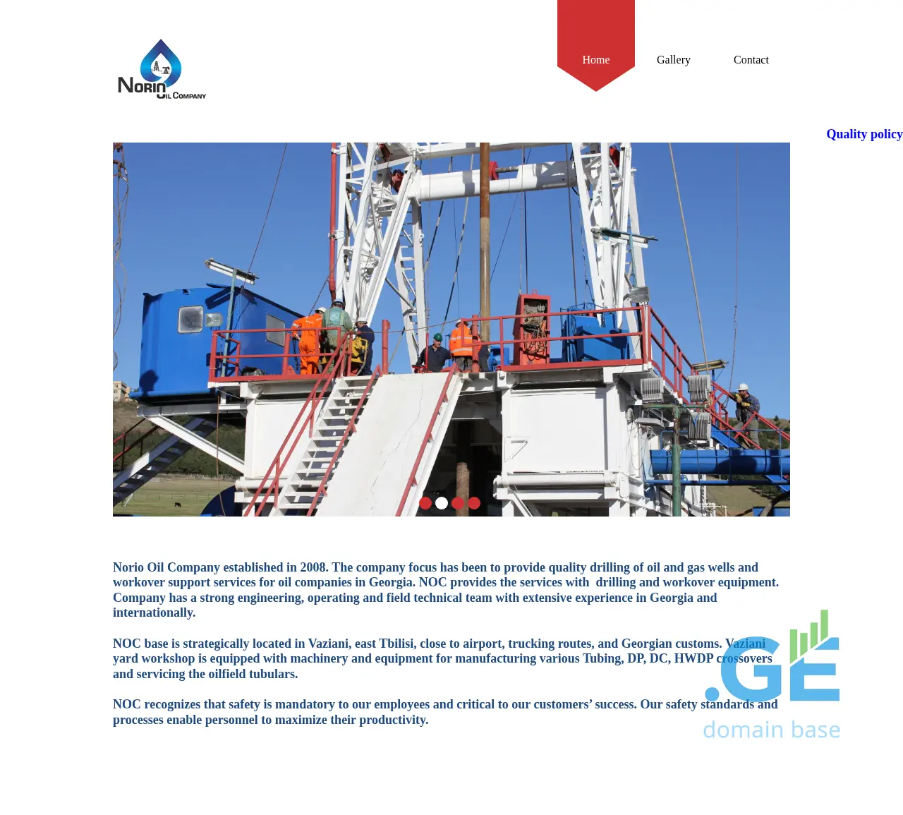 Screenshot of the site noc.ge