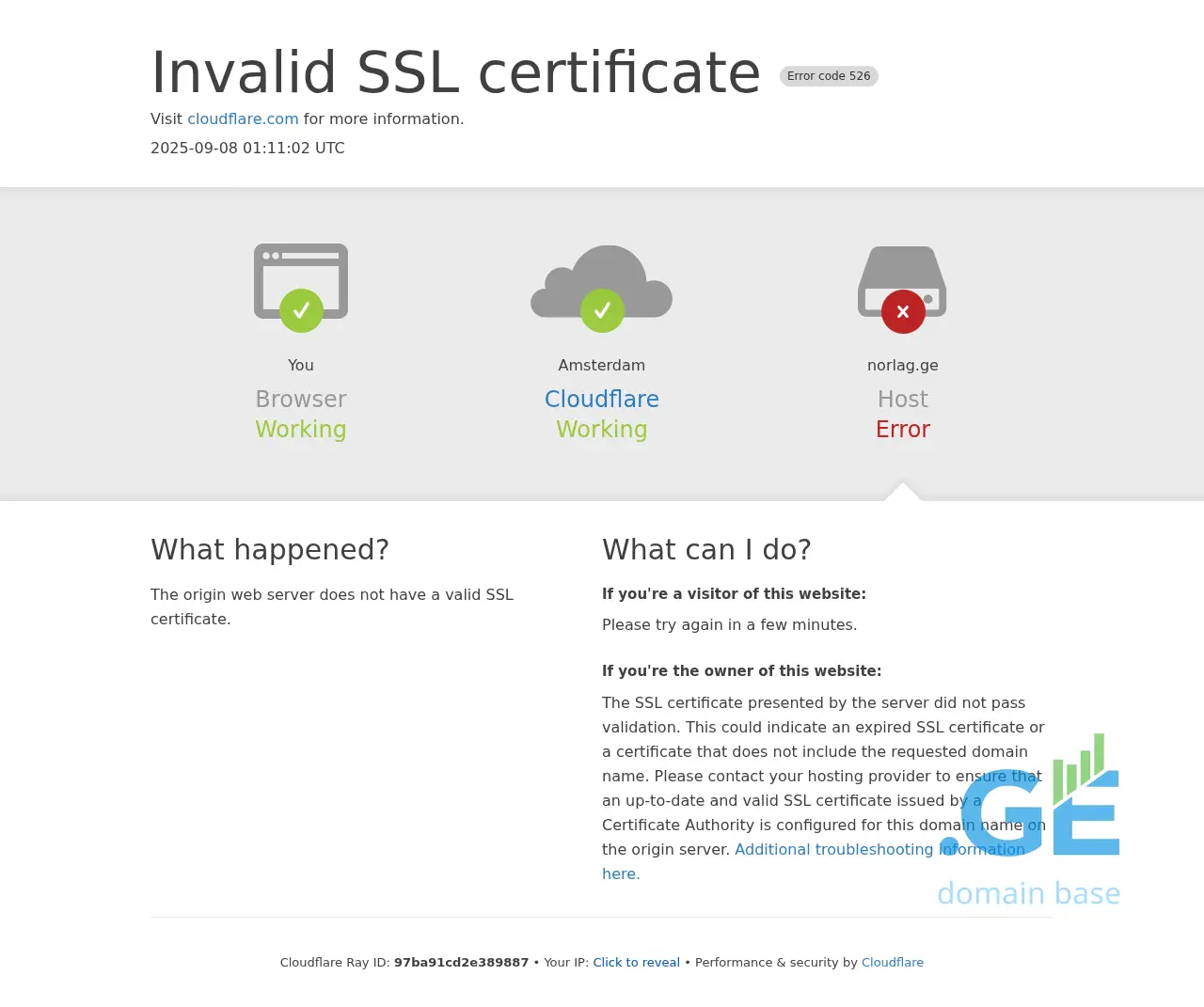 Screenshot of the site norlag.ge
