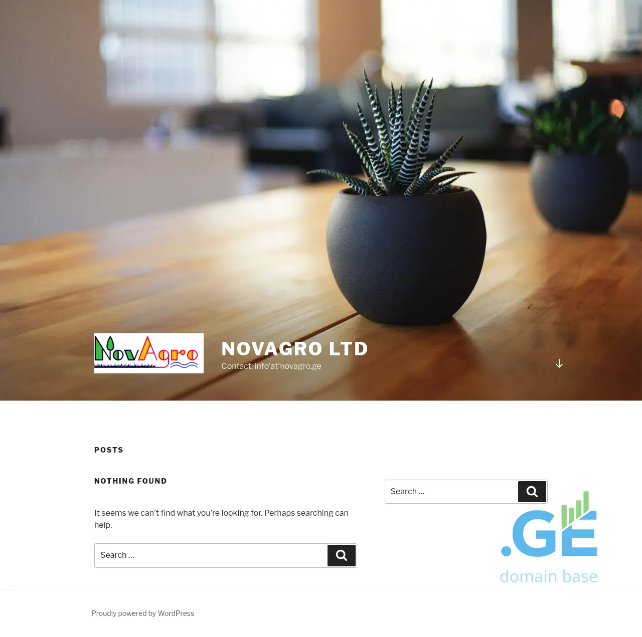 Screenshot of the site novagro.ge
