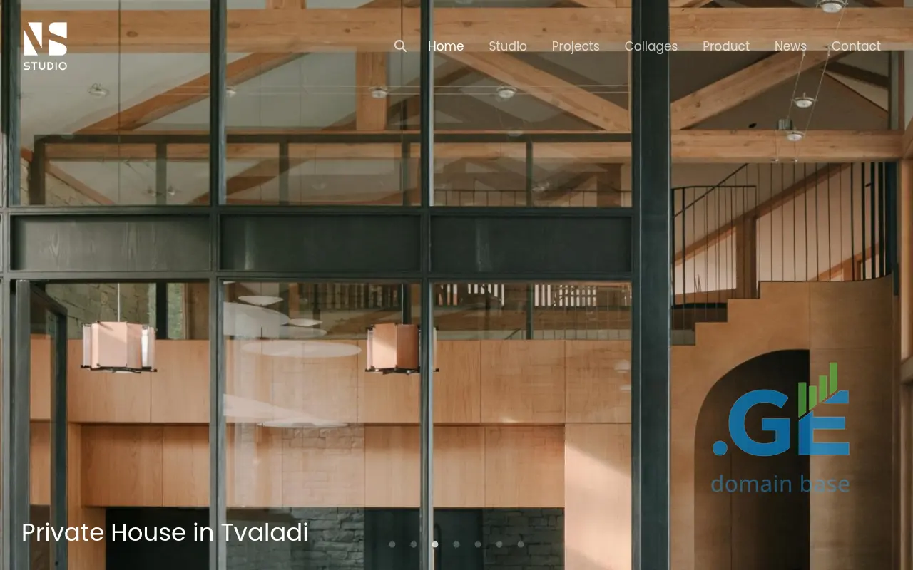 Screenshot of the site nsstudio.ge