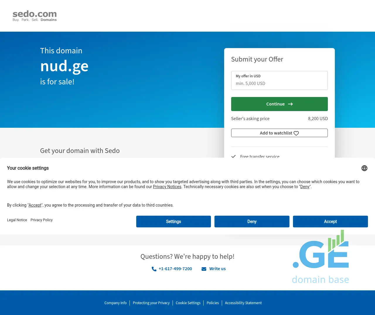 Screenshot of the site nud.ge