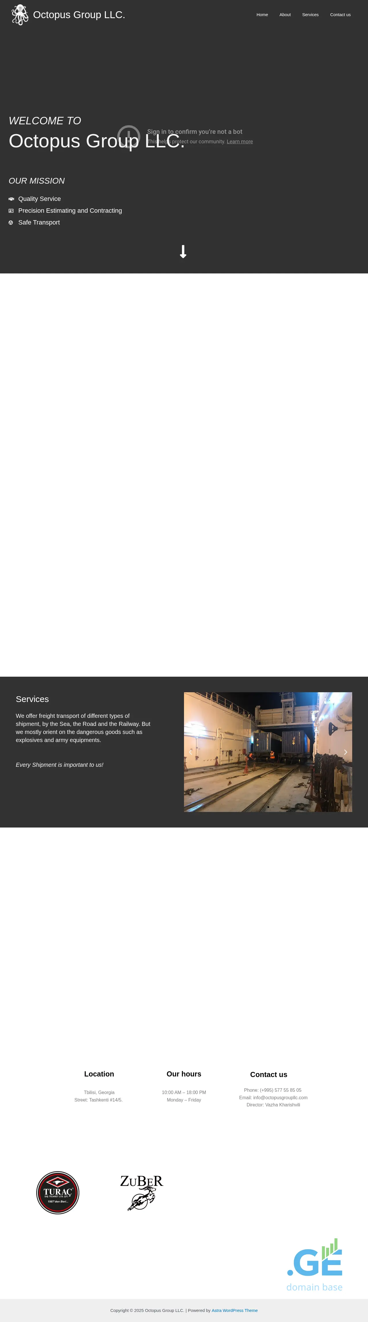 Screenshot of the site octopusgroup.ge