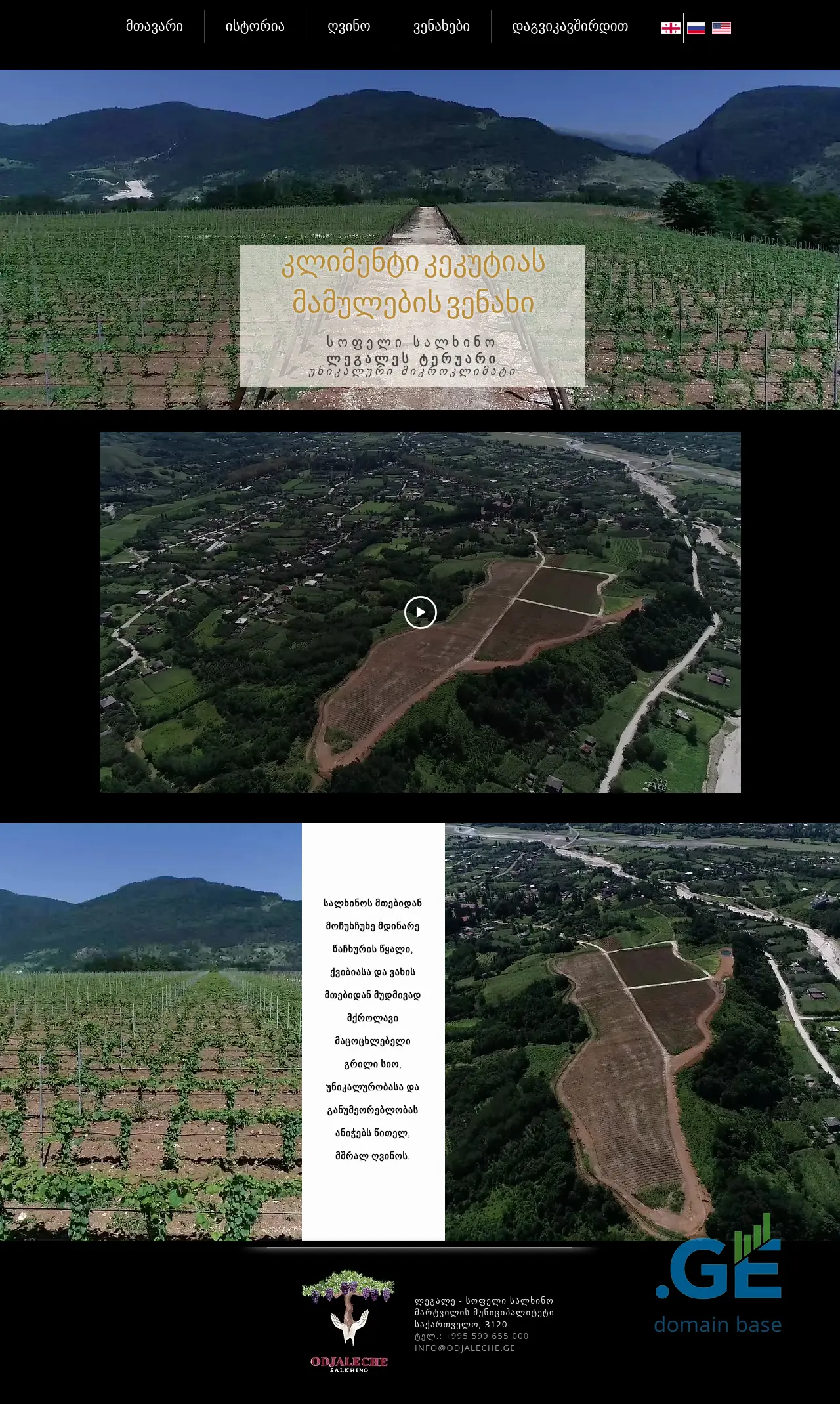 Screenshot of the site odjaleche.ge