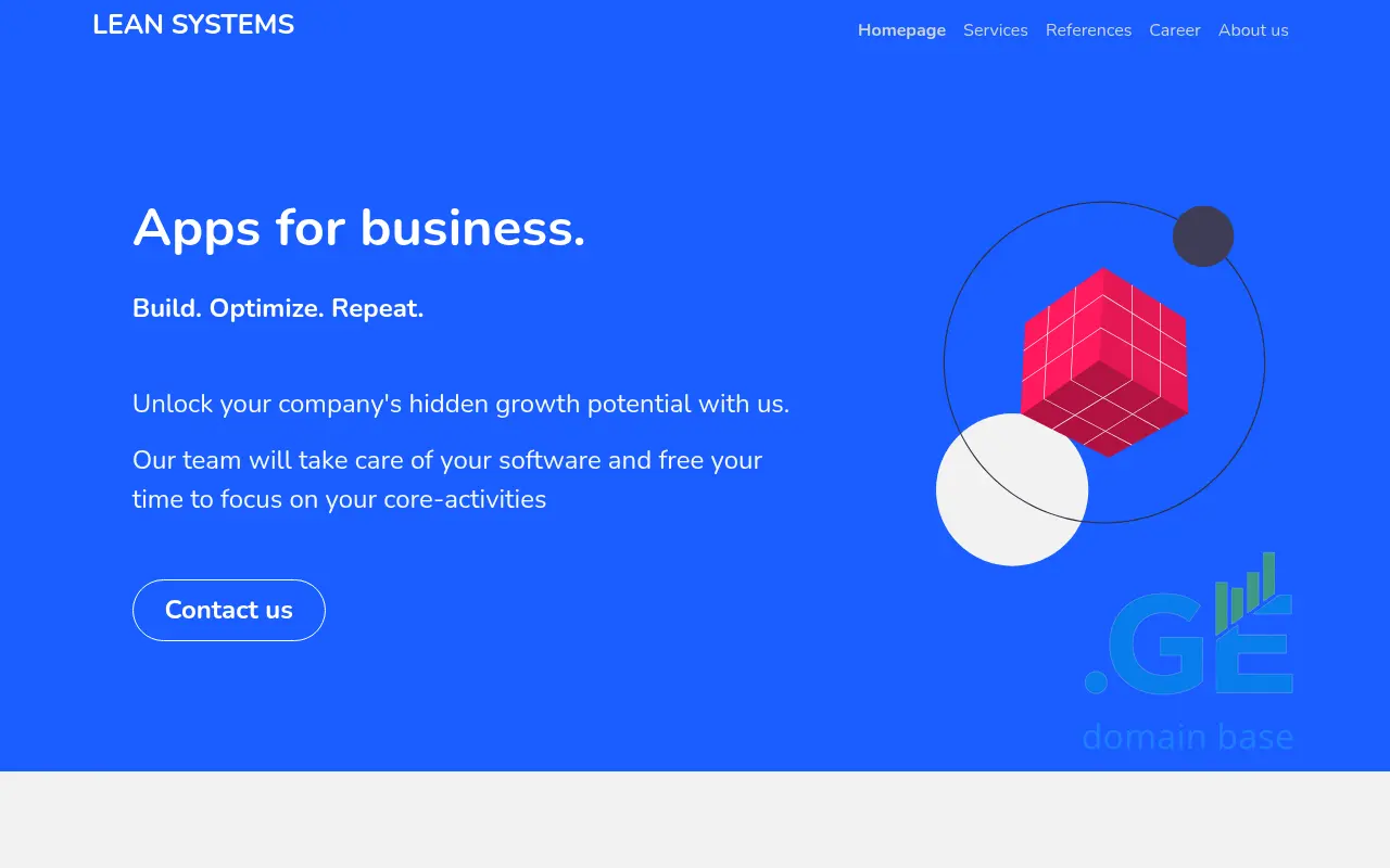 Screenshot of the site odoo.ge