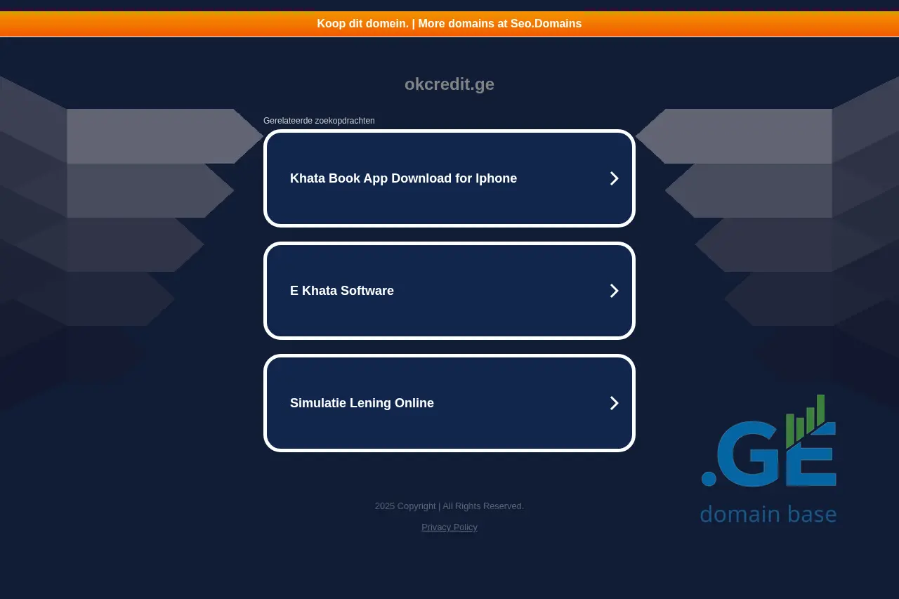 Screenshot of the site okcredit.ge