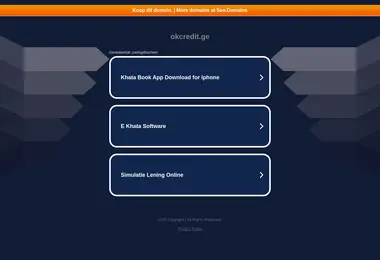 Screenshot of okcredit.ge