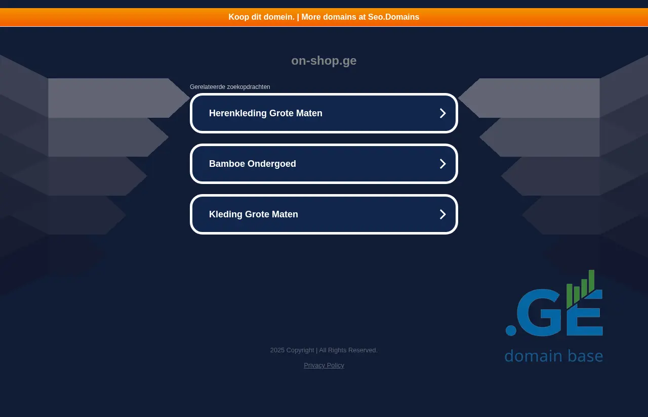 Screenshot of the site on-shop.ge