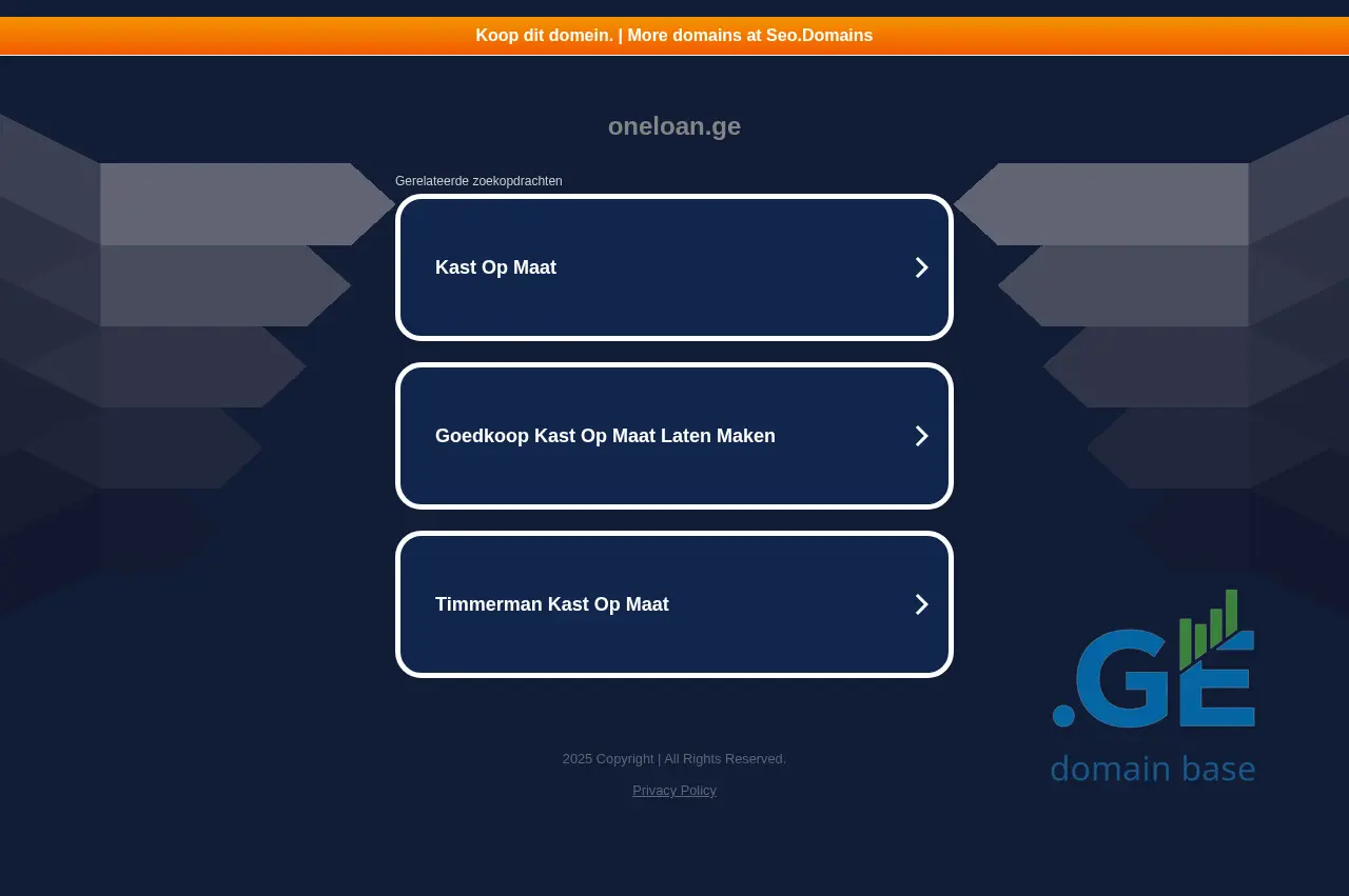 Screenshot of the site oneloan.ge