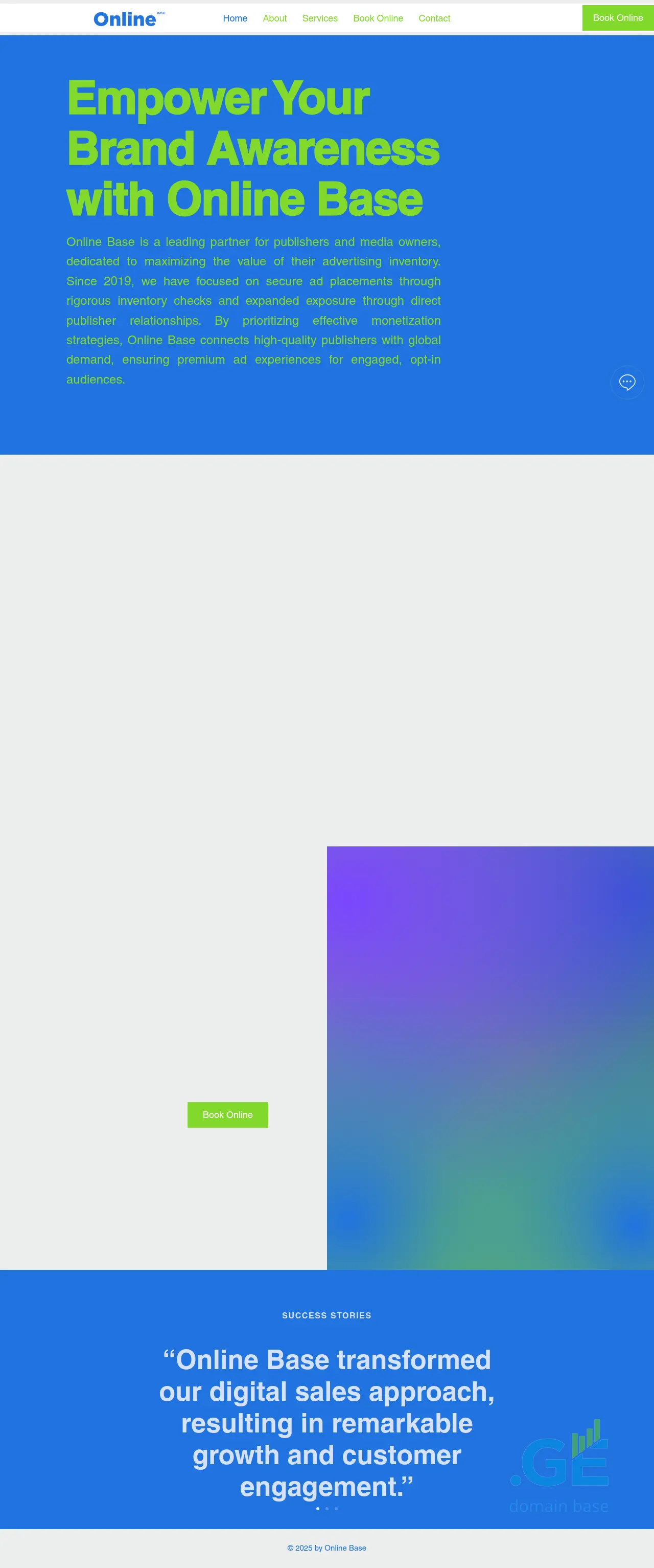 Screenshot of the site onlinebase.ge